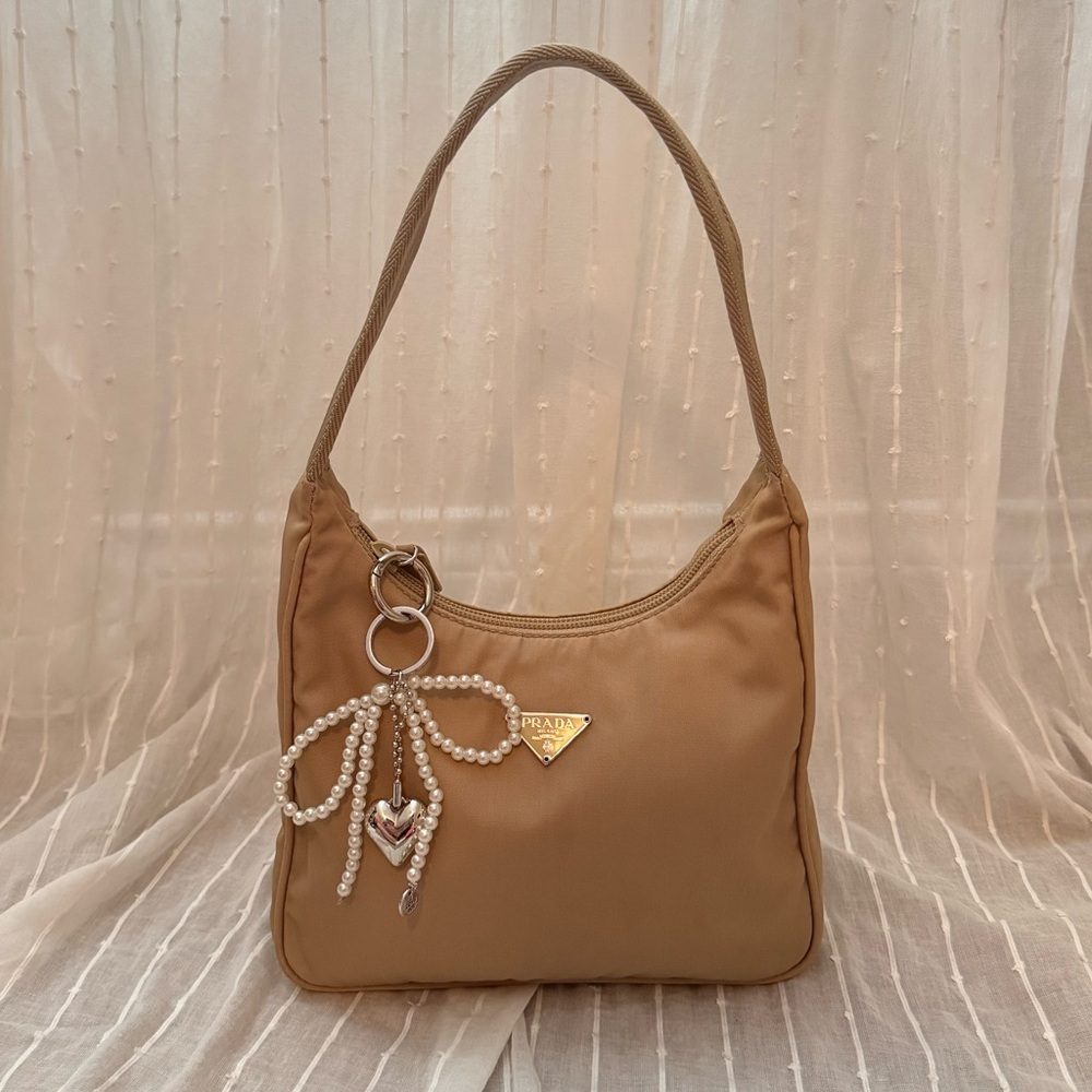 PRADA Vintage 2000s Tessuto Shoulder Bag - Desert Tan